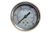 0-100 PSI Water Pressure Gauge Back Mounted